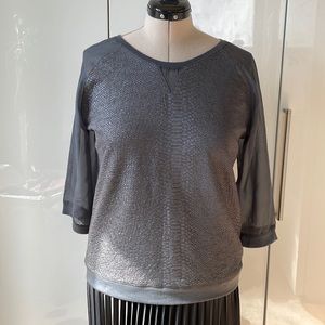 IRIS SINGER Collection Top 3/4 Sleeve Color-Gray Size-Large
